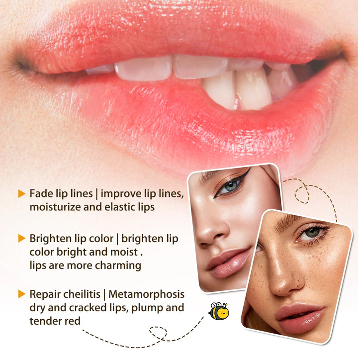 Honey Lip Oil – Long-Lasting Moisturizing Lip Balm with Beeswax & Olive Oil – Transparent Lip Care for Smooth, Plump Lips (5g)