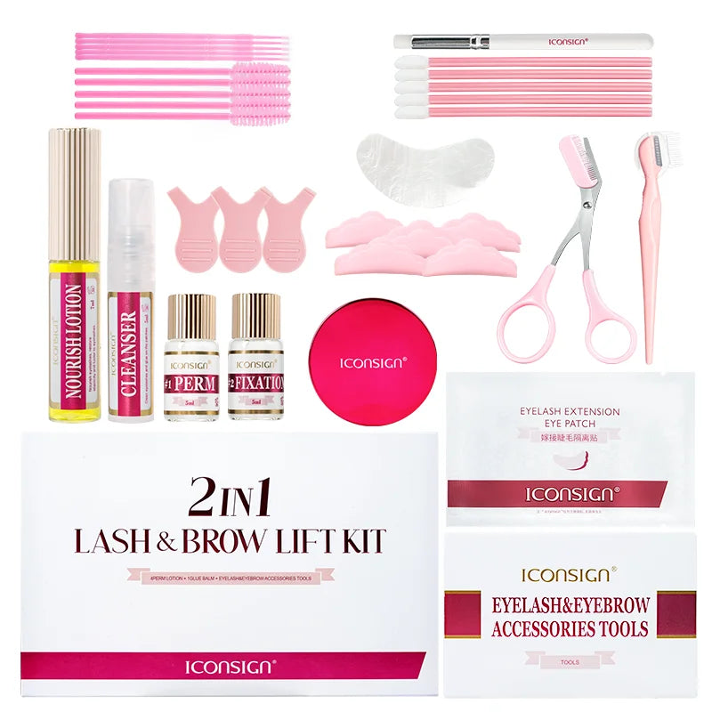 2-in-1 Lash & Brow Lift Kit – Long-Lasting Curl + Definition (6–8 Weeks)