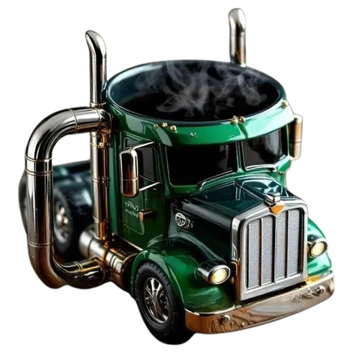 Power Drive Mug – Handcrafted Stainless Steel Semi-Truck Coffee Cup (250ml)