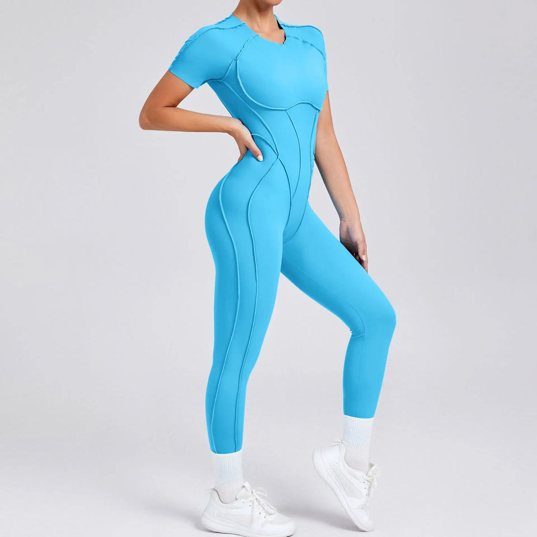 New Autumn/Winter Long-Sleeved One-Piece Yoga Jumpsuit for Women – Backless, Slim Fit Sports Outfit