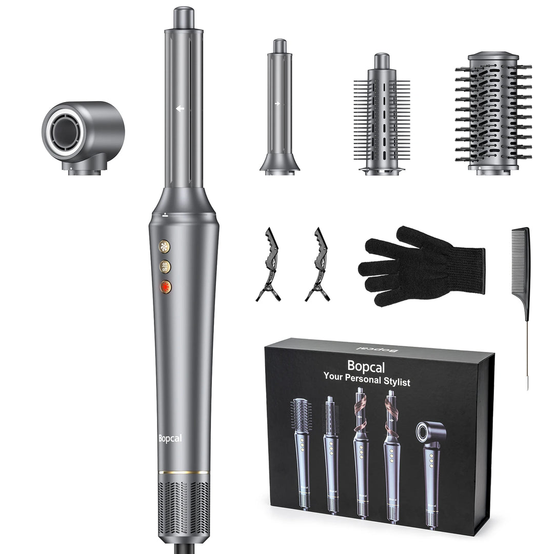 LuxeFlow 5-in-1 AirStyler Pro – Volumize, Curl, Straighten & Shine