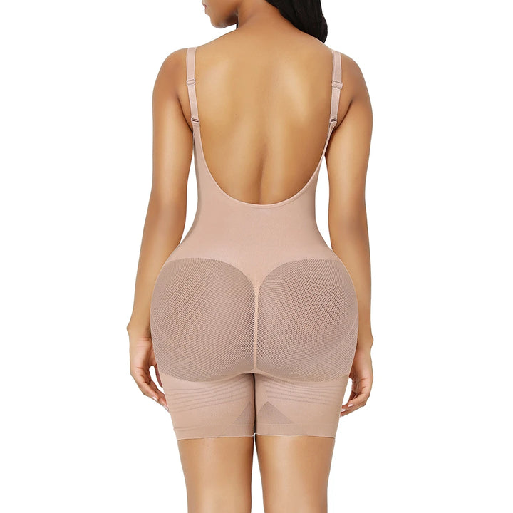 EmpowerEase Seamless Low-Back Full Body Shaper – Butt Lifter & Tummy Control Bodysuit
