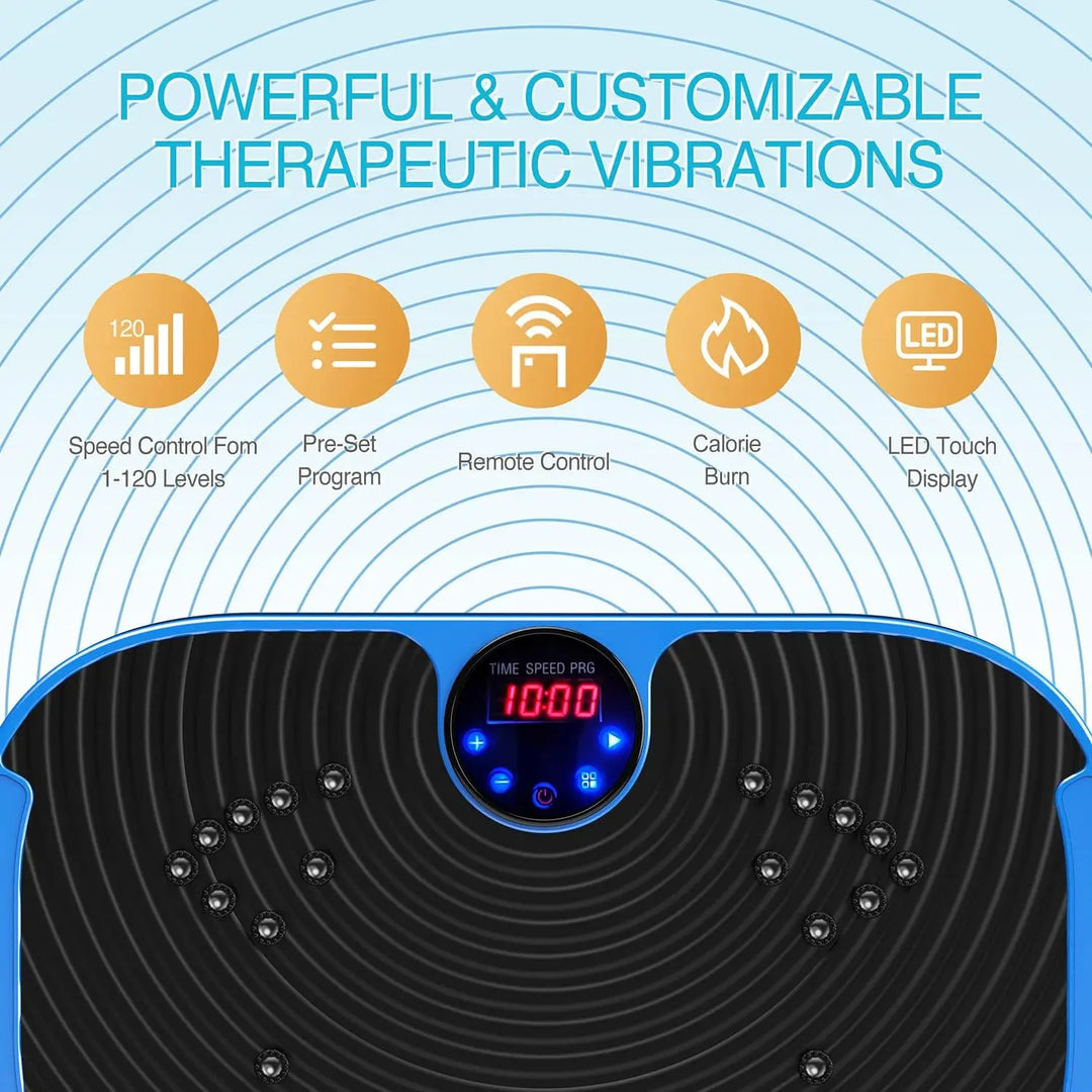 EmpowerVibe Body Toning Plate – Whole Body Vibration Machine with Resistance Bands