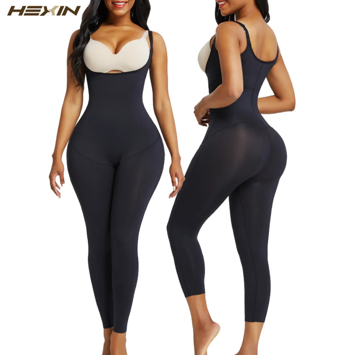 HEXIN Supper High Waist Shapewear Bodysuit – Tummy Control, Butt Lifter, Underboob Support, Adjustable Straps