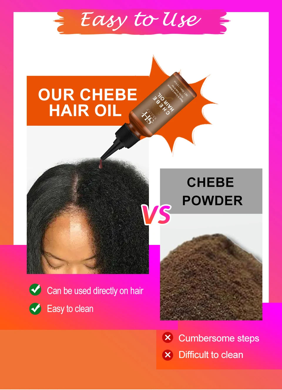 Chebe PowerGrow Hair Revival Set – Anti-Breakage & Fast Growth Oil for Thicker, Stronger Hair