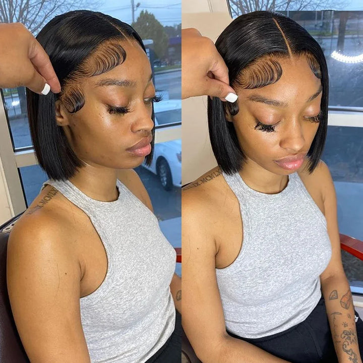 Power Precision Bob – 13x4 Lace Front Straight Human Hair Wig