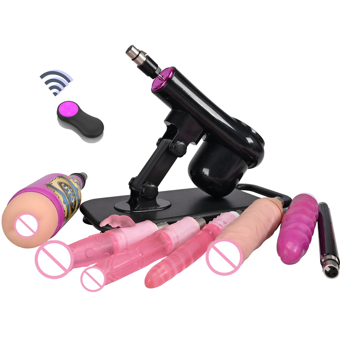 ROUGH BEAST A1 Wireless Sex Machine – Adjustable Thrusting Masturbation Pump with Remote Control & Multiple Attachments