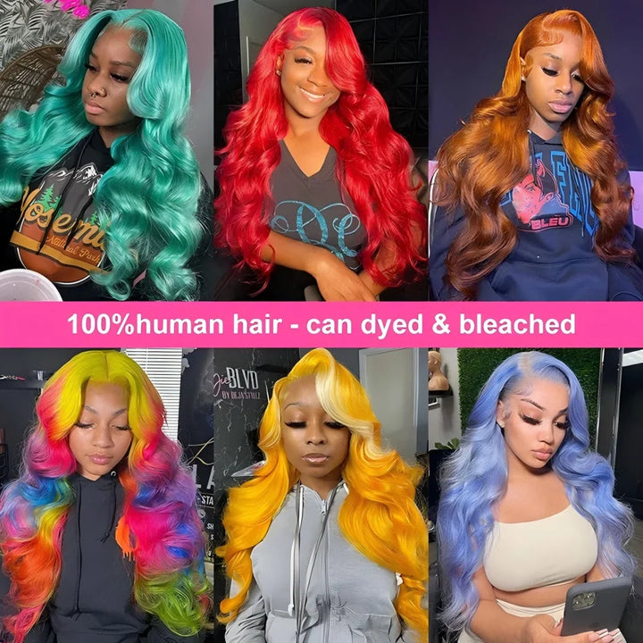 Golden Blonde HD Lace Wig – 100% Human Hair Body Wave, 30"