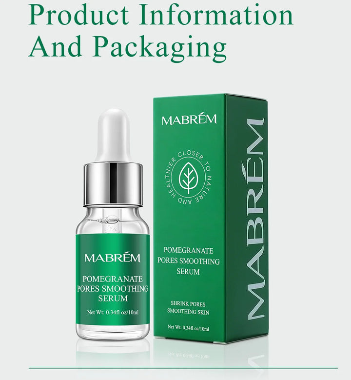 MABREM Pomegranate Pore-Refining Serum – Plant-Based Essence for Smooth, Bright, and Hydrated Skin (10ml)