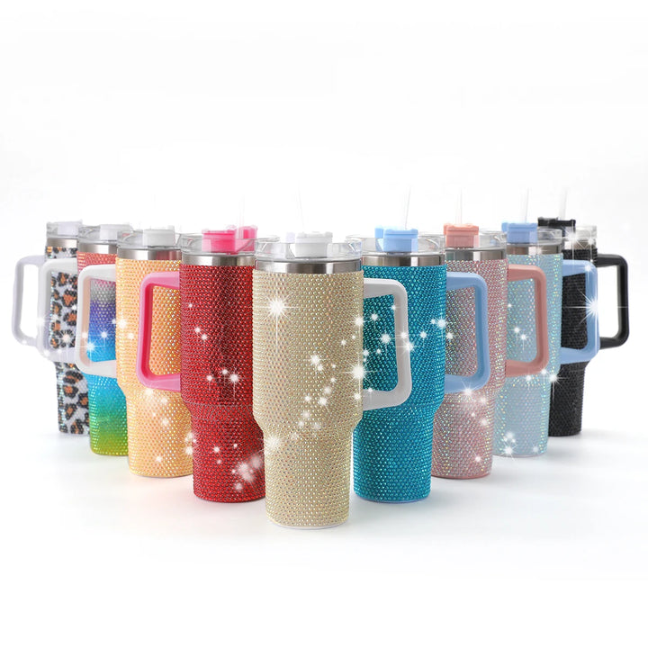GlamHydrate 40oz Luxe Studded Tumbler
