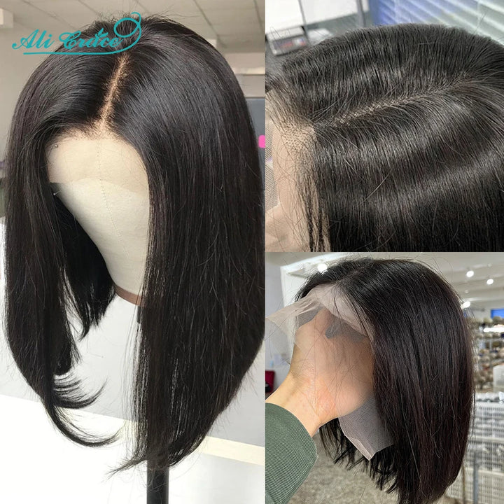 Empower Bob – Natural Black Brazilian Lace Front Wig