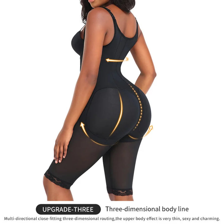 Fajas High Compression Shapewear Bodysuit for Women – Tummy Control & Thigh Slimming