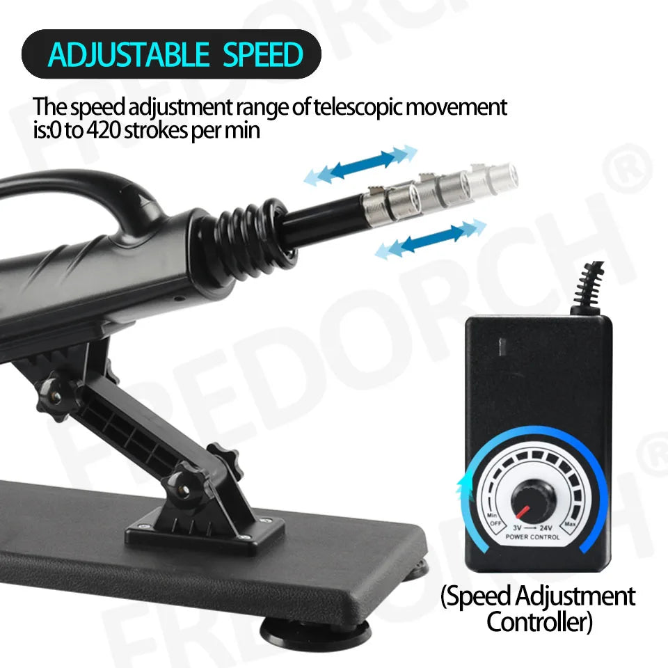 FREDORCH Upgrade Automatic Sex Machine – Adjustable Thrusting & Pumping Gun with 6 Dildos, Multi-Speed Pleasure Machine for Women & Couples
