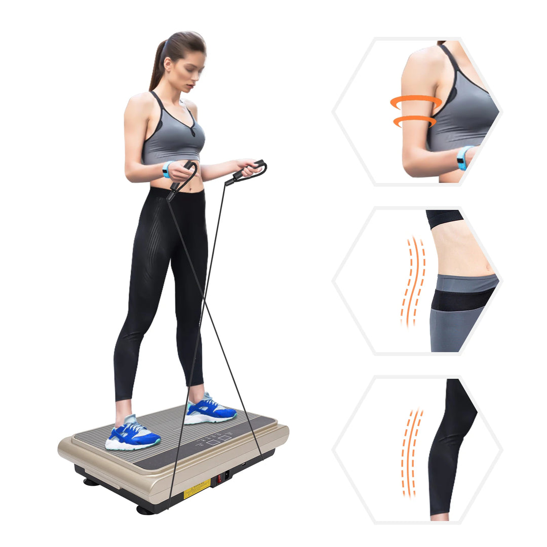EmpowerVibe Balance+ Vibration Plate with LCD, Bluetooth & Resistance Bands