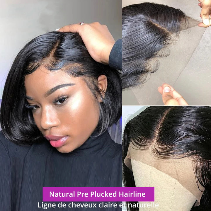 Empower Luxe HD Lace Wig – Glueless Bone Straight Bob in 250% Density Human Hair