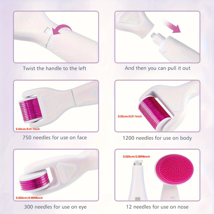 RenewGlow 6-in-1 Derma Roller System