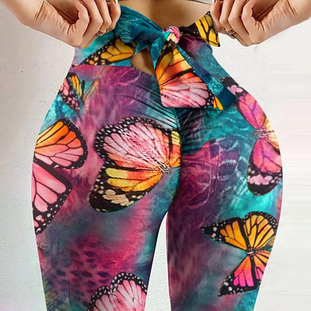 Seamless Tie Dye High-Waist Leggings for Women – Push-Up, Butt-Lifting, Fitness Gym Yoga Pants