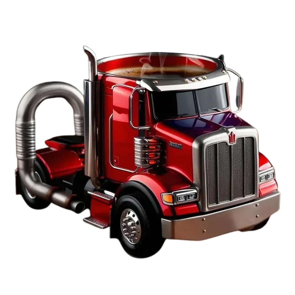Power Drive Mug – Handcrafted Stainless Steel Semi-Truck Coffee Cup (250ml)