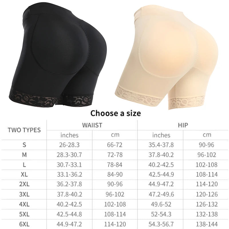 Women’s Butt Lifter Padded Lace Shapewear – Seamless Booty Enhancer Shorts