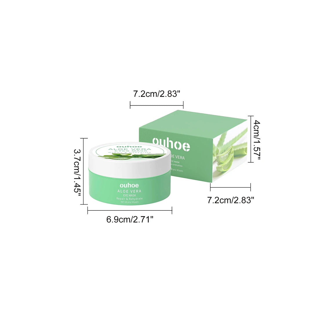 Aloe Vera Collagen Eye Mask – 60 Pieces for Dark Circles, Puffiness & Fine Lines