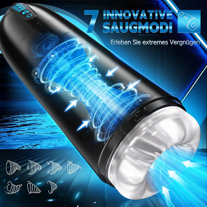 SENSIVO Electric Masturbation Cup – 3D Realistic Pocket Pussy with Suction & Rotation Modes, Waterproof Male Masturbator