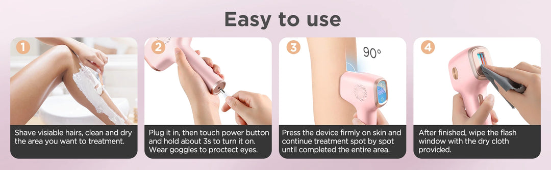 INNZA IceCool IPL Hair Removal Device – 9 Levels for Painless, Permanent Results