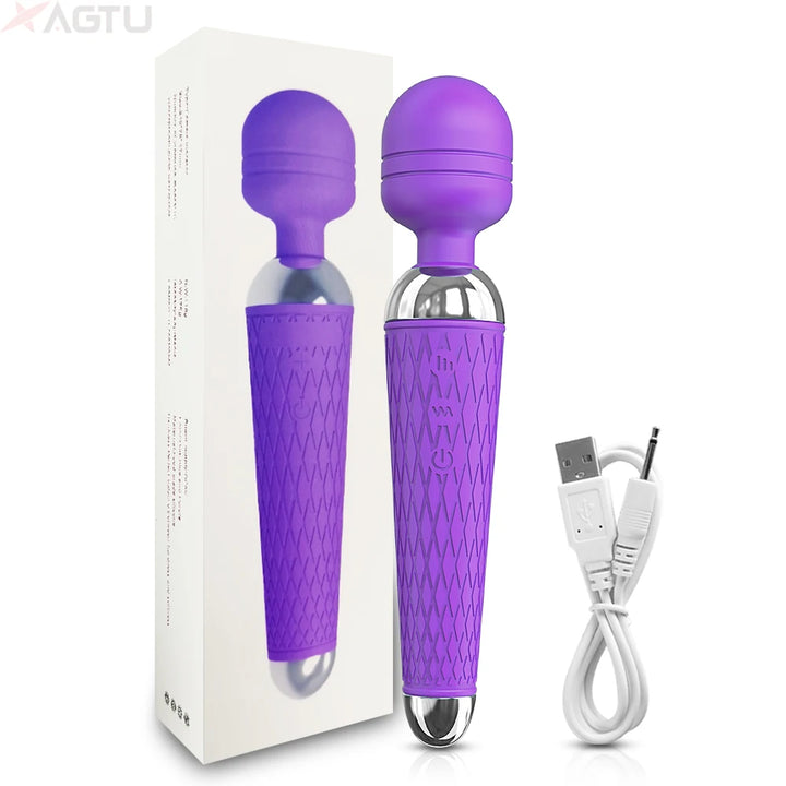ZUKASY® AV Magic Wand Vibrator – 20 Vibration Modes for Intense Pleasure