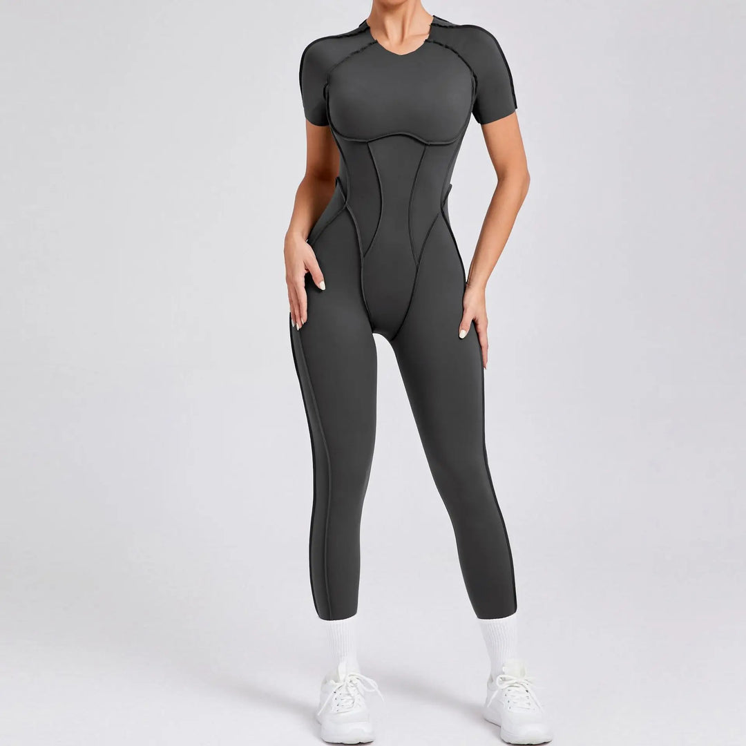New Autumn/Winter Long-Sleeved One-Piece Yoga Jumpsuit for Women – Backless, Slim Fit Sports Outfit