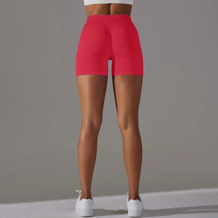 EmpowerEase Seamless Scrunch Butt High-Waist Yoga Shorts – 3-Piece Set