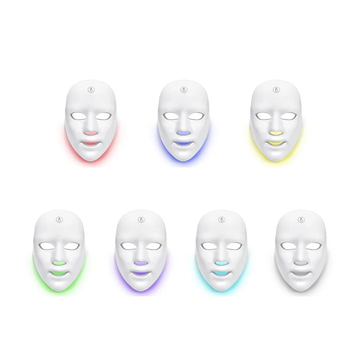 LED Skin Beauty Device – USB Rechargeable Facial Massager & Light Therapy Mask