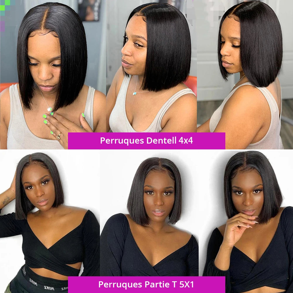 Empower Luxe HD Lace Wig – Glueless Bone Straight Bob in 250% Density Human Hair