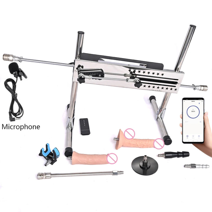 ROUGH BEAST 120W Smart Thrusting Sex Machine – APP-Controlled Pleasure Device with Vac-U-Lock Attachments & Multi-Speed Power Play