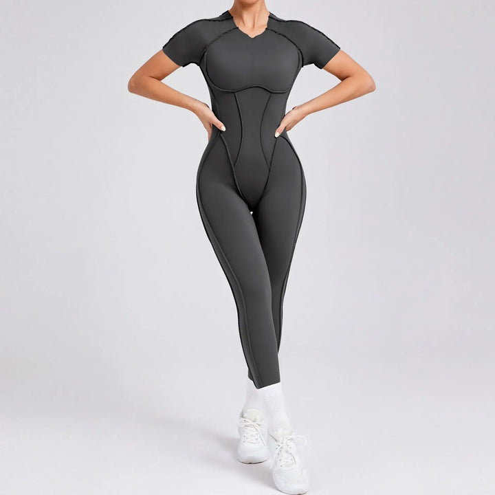 New Autumn/Winter Long-Sleeved One-Piece Yoga Jumpsuit for Women – Backless, Slim Fit Sports Outfit