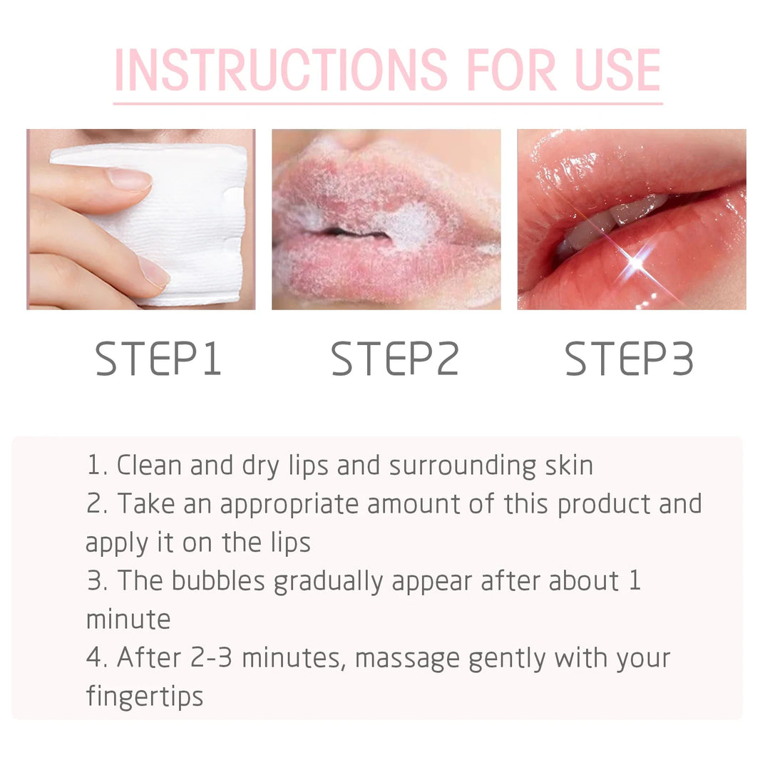 Glow Renewal Bubble Lip Balm Set – 3-Piece Exfoliating & Brightening Treatment