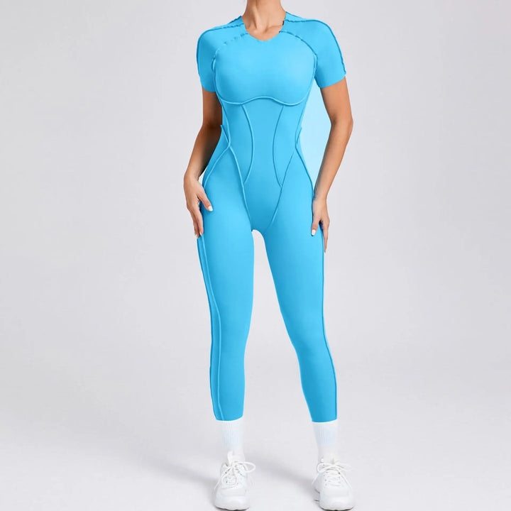 New Autumn/Winter Long-Sleeved One-Piece Yoga Jumpsuit for Women – Backless, Slim Fit Sports Outfit