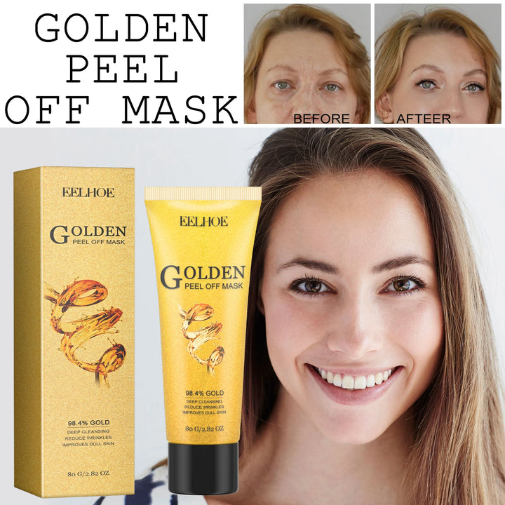 24K Gold Foil Peel-Off Facial Mask Deep Cleansing