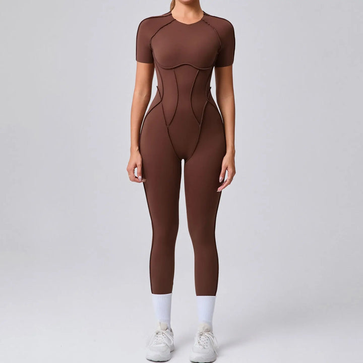 New Autumn/Winter Long-Sleeved One-Piece Yoga Jumpsuit for Women – Backless, Slim Fit Sports Outfit