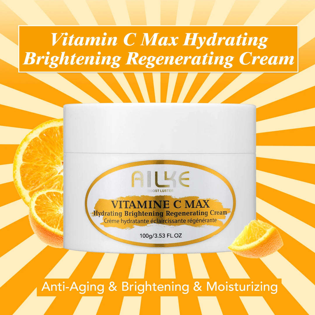 AILKE Vitamin C & E Organic Skin Care Kit – 4-in-1 Brightening Body Set