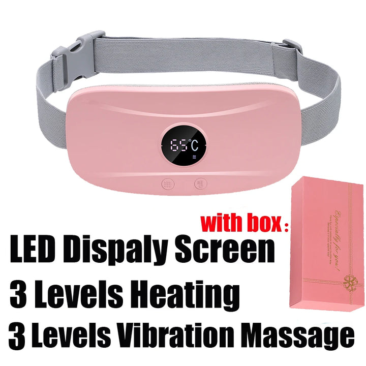 Portable Heating Pad – Menstrual Heating Massager Belt with Vibration & Adjustable Temperature, Period Relief Thermal Waist & Abdominal Warmer