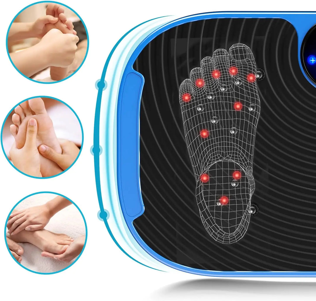 EmpowerVibe Body Toning Plate – Whole Body Vibration Machine with Resistance Bands