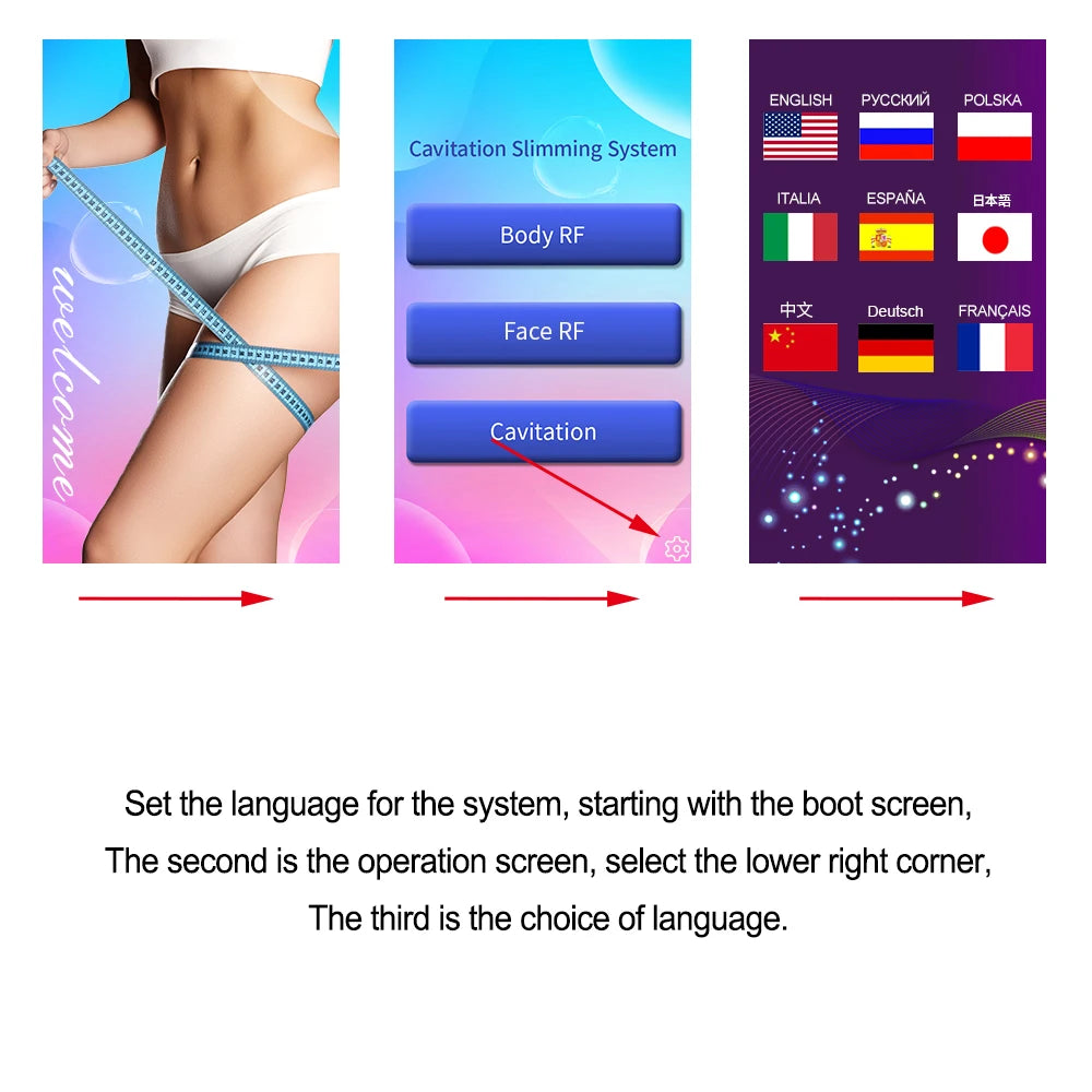 40K Ultrasonic Cavitation & RF EMS Machine – Body Slimming, Facial Lifting & Skin Tightening Beauty Device