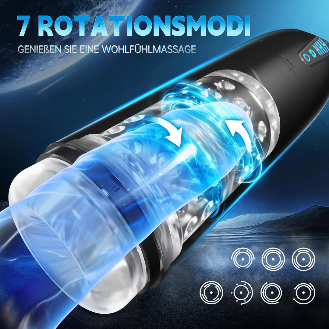 SENSIVO Electric Masturbation Cup – 3D Realistic Pocket Pussy with Suction & Rotation Modes, Waterproof Male Masturbator
