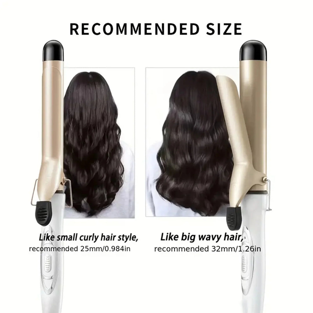 WaveMuse Ceramic Curling Wand – 25mm/32mm Adjustable Barrel
