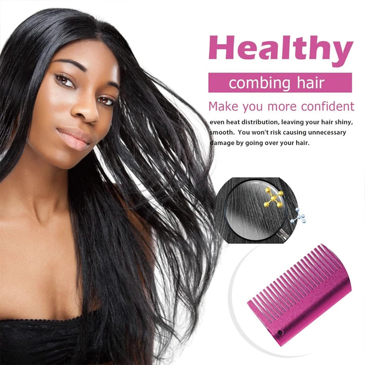 GOIPLE Pro-Heat Electric Hot Comb – Fast-Heating Pressing Comb for Lace Wigs & Sleek Styling