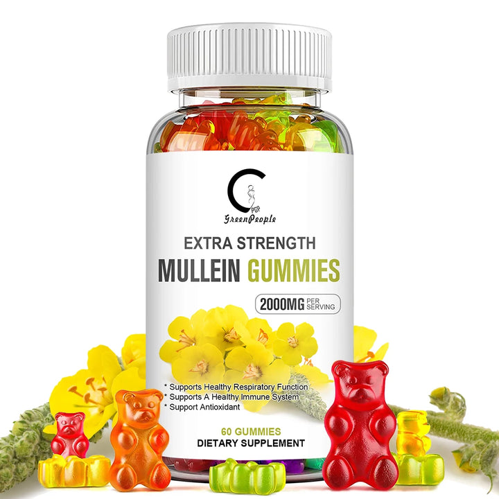 EmpowerEase Mullein Leaf Gummies – Extra Strength Lung Cleanse & Respiratory Support