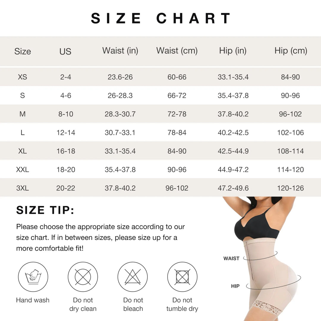3-in-1 Lace Butt Lifter Corset – High-Waist Tummy Control Shapewear