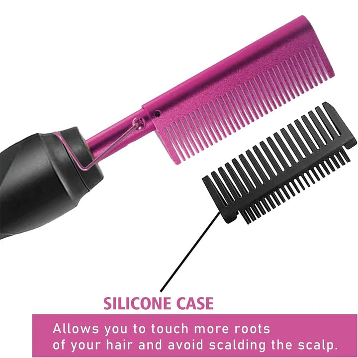 GOIPLE Pro-Heat Electric Hot Comb – Fast-Heating Pressing Comb for Lace Wigs & Sleek Styling