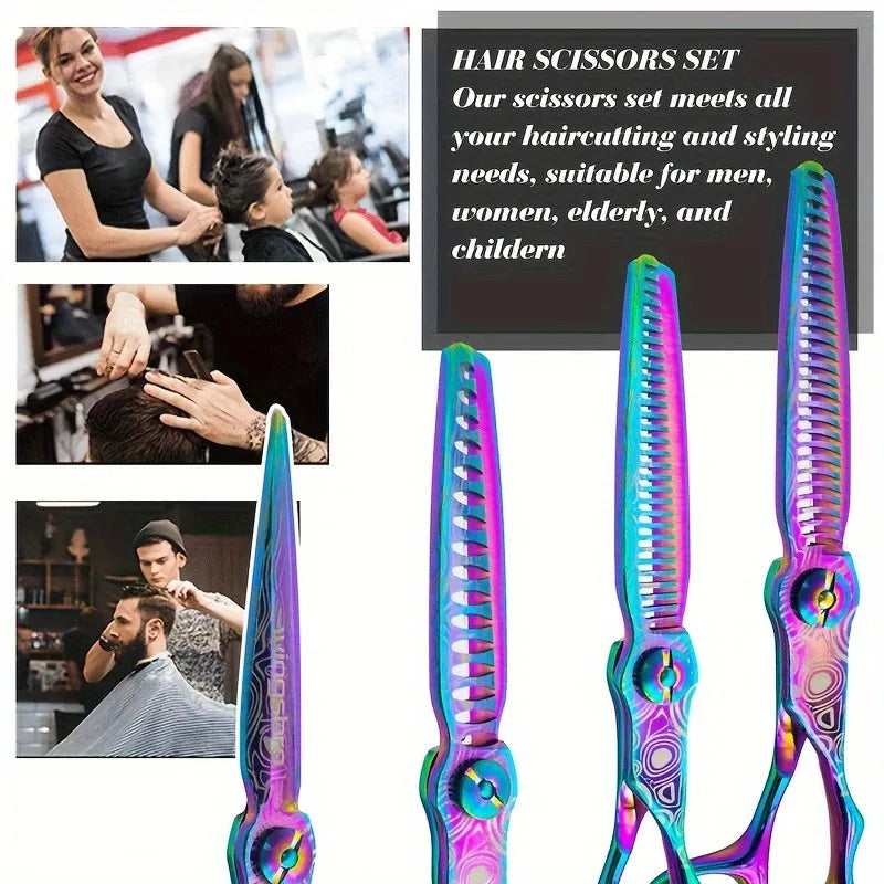 Wingsbro 6.7" Professional Hairdressing Scissors – Premium Stainless Steel Cutting & Thinning Shears for Barbers and Stylists