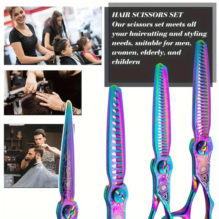 Wingsbro 6.7" Professional Hairdressing Scissors – Premium Stainless Steel Cutting & Thinning Shears for Barbers and Stylists