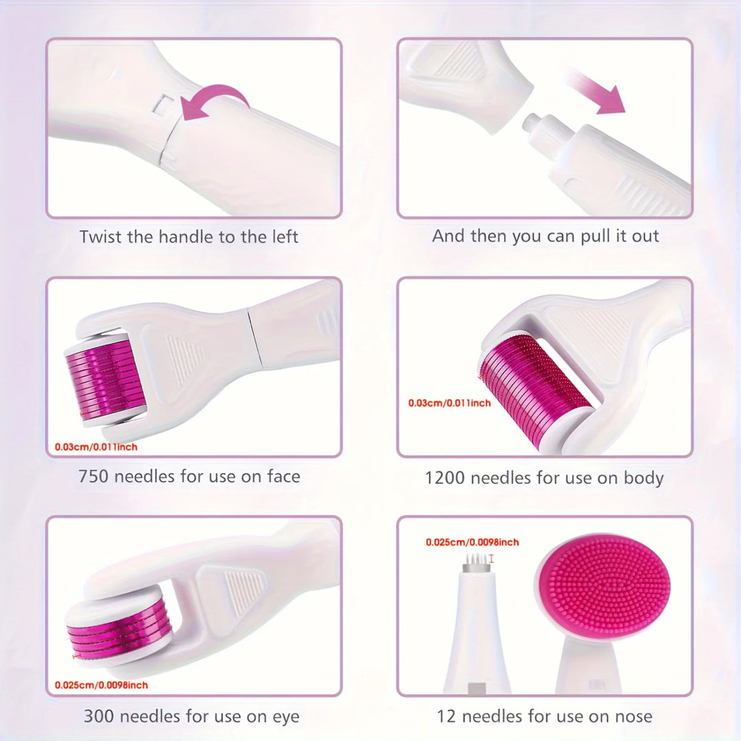 RenewGlow 6-in-1 Derma Roller System